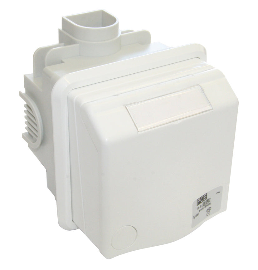 PC ELECTRIC CEE Design Unterputzsteckdose 16A 5p IP44, RAL9016 verkehrsweiß – 885-6V