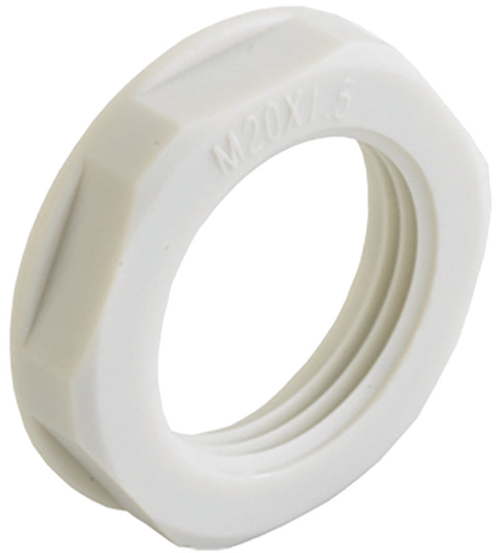 AGRO Gegenmutter PA6 M25 hellgrau RAL 7035 – 8255.25