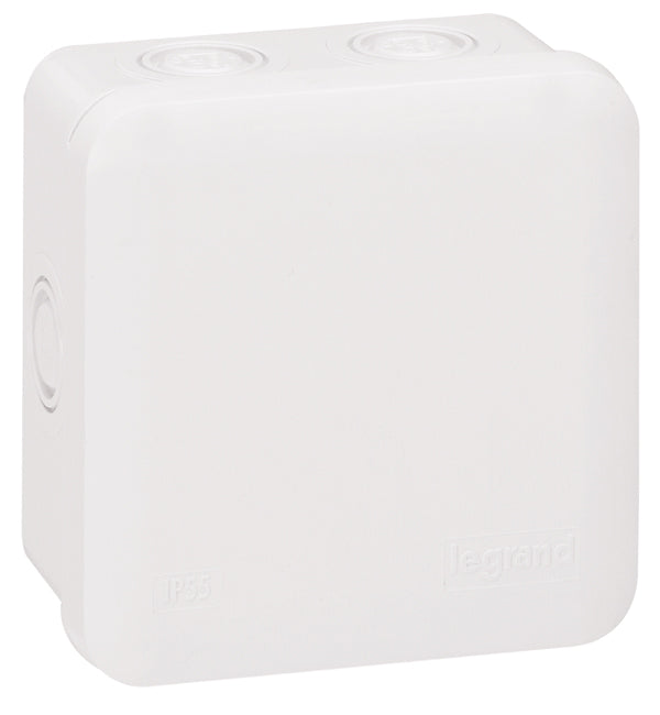 LEGRAND Abzweigdose Plexo, 80 x 80 x 45 mm (H x B x T), IP 55 , mit Vorprägung – 092014