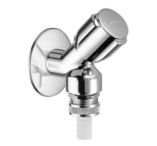Alva Varia Geräteschrägsitzventil 1/2",m.RV,Belüfter,Schlauchversch.,chrom - AQGSVB1