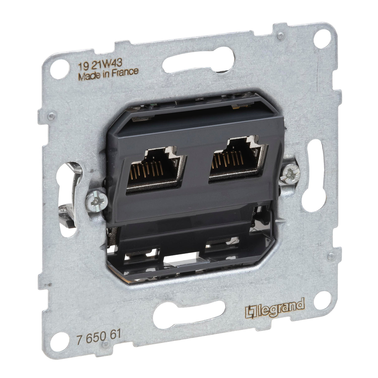 LEGRAND SEANO Einsatz Datendose 2 x RJ45, Kat. 6 A, UTP, ungeschirmt – 765061