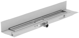 Alva Aura Duschrinne Edelst.m.Wand- aufk.h.,L:985x68mm,m.Abdichtfl.,oh.Rost - AQBFAUDR98FW