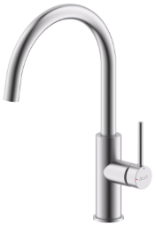 Alva Juna Spltischarmatur H: 36cm schwenkbarer Festauslauf, Edelstahl - AQARJUSPT31E