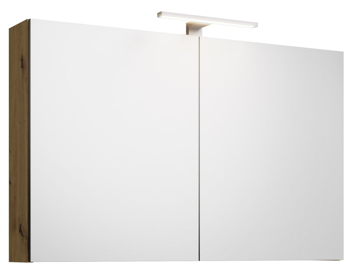Alva Era Spiegelschrank 100x68x23,4cm LED-Aufsatzleuchte, Eiche Urban - AQBMERSPS3EU