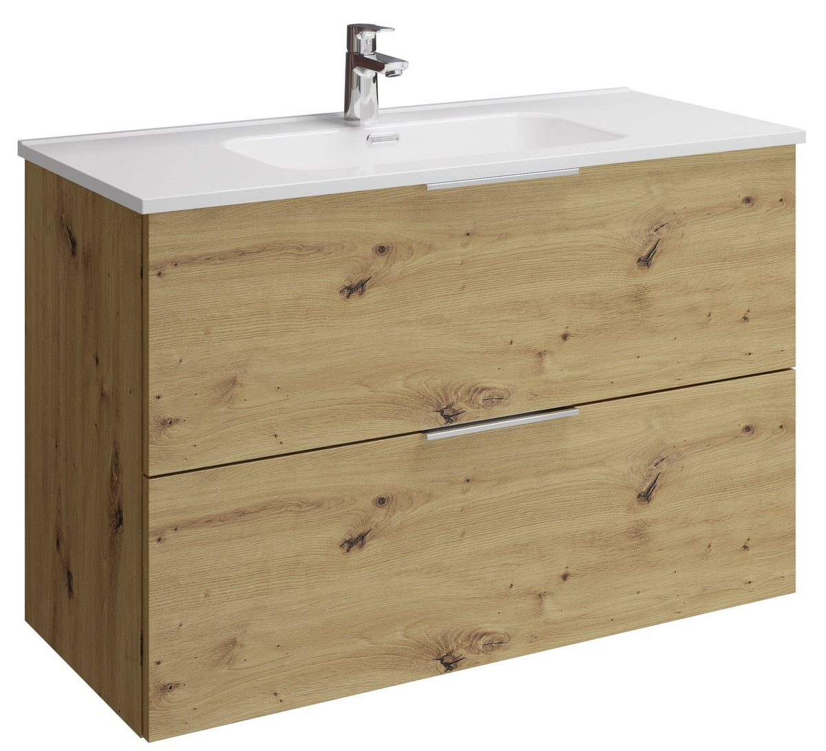Alva Era Unterschrank für WT 3 2 Auszüge, 98x64x45cm, Weiß Matt - AQBMERUS3WM