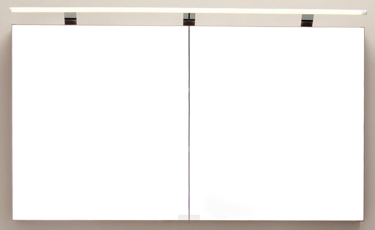 Alva Una Spiegelschrank 120x70x14,7cm, LED-Aufsatzleu., Weiß - AQSPS3W