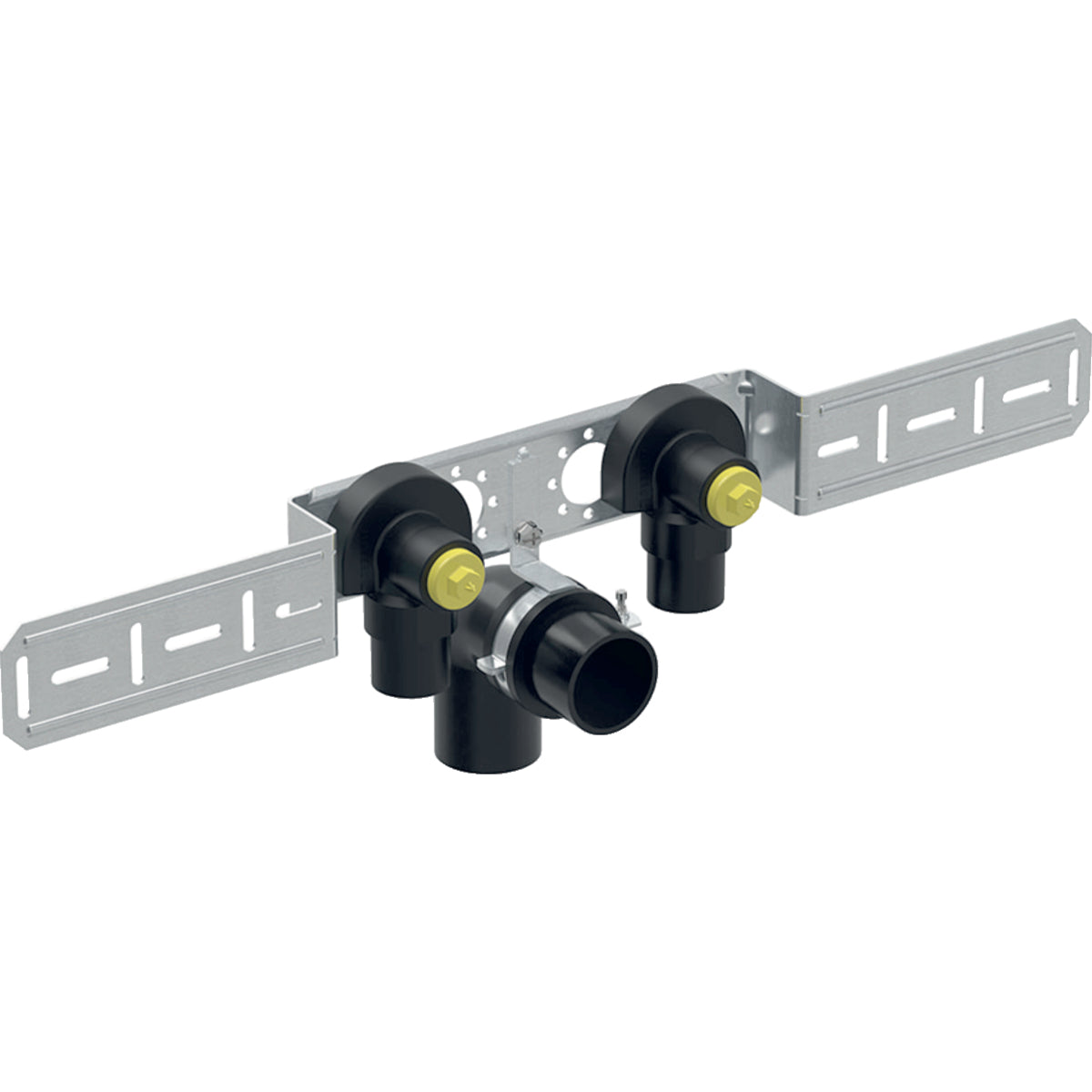 GEBERIT GE FlowFit AnWinkel-Set, vormontiert 2fach, abges. d16mm x Rp1/2 AD15,3cm RG+ – 619.680.00.1
