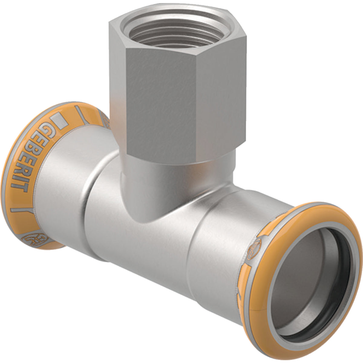 GEBERIT GE Mapress Therm T-Stk. d76,1 x Rp3/4 x 76,1mm, NPW – 41326