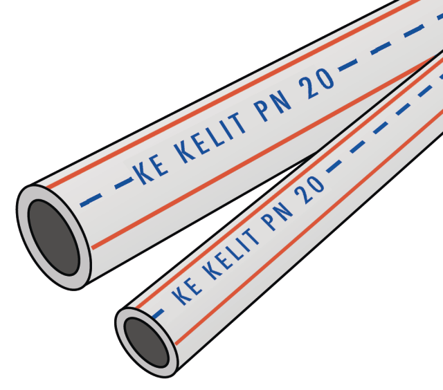 KE KELIT KE00 KELEN PP-RCT Rohr PN20 75x12,5 Länge 4m – 1507501