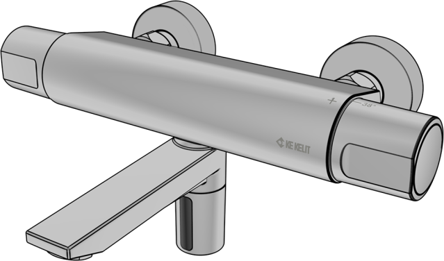 KE KELIT KET165 Wand-WT-Armatur AP 260mm Batteriebetrieben – 21801660