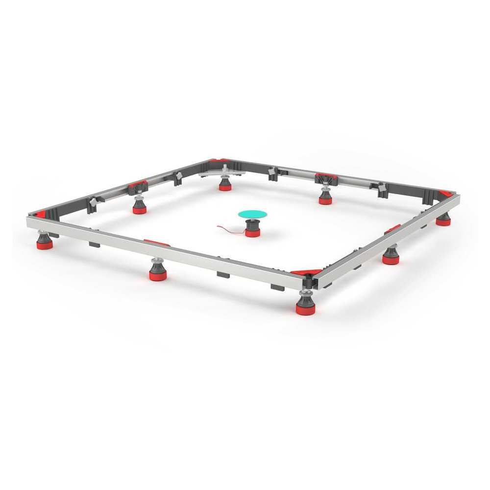 REHAU MEPA Montagerahmen Rechteck, superflach Universal für Duschwannen 120/120 – 18961501182