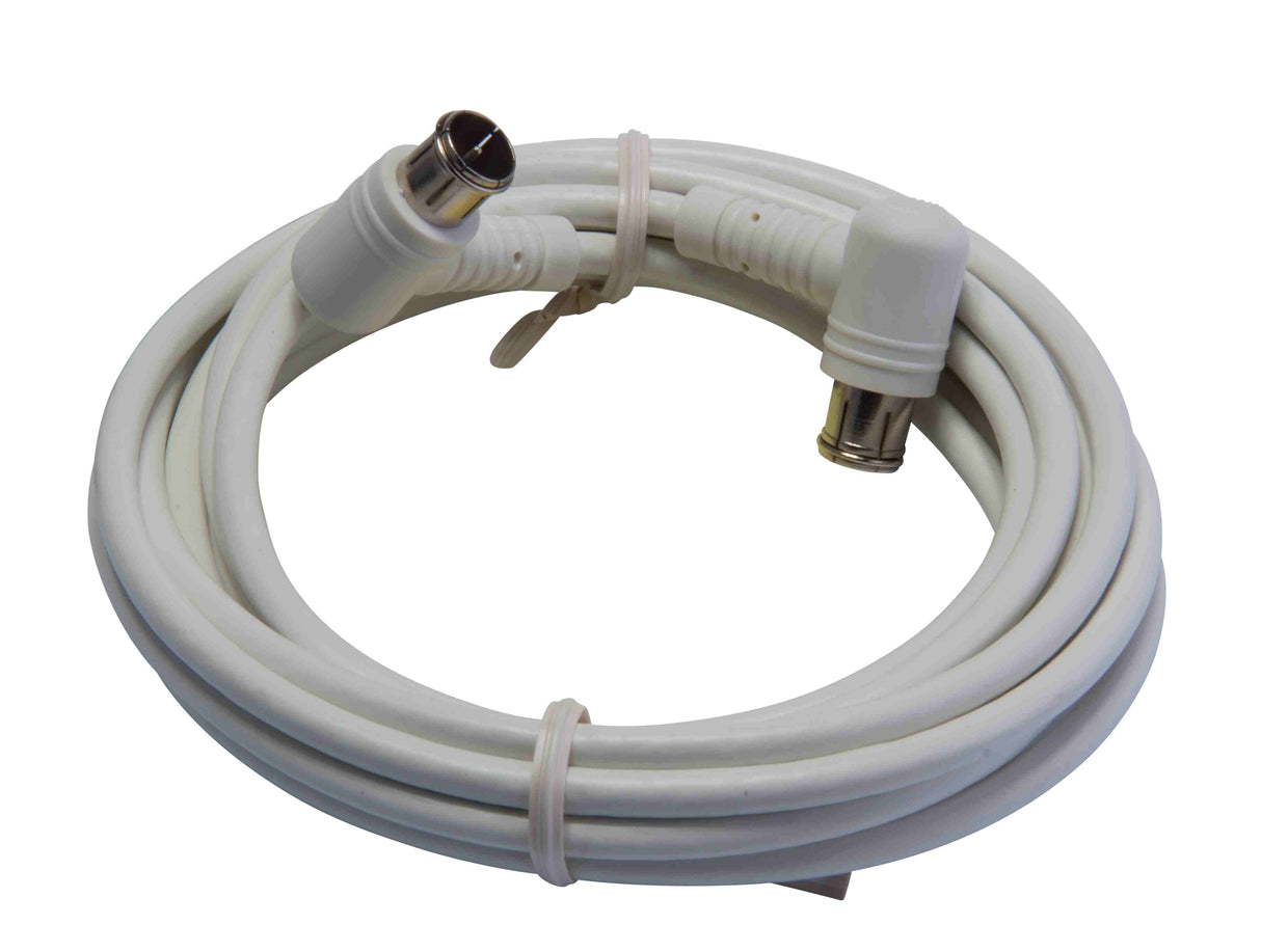 TRIAX SAT-Anschlusskabel, hohes Schirmungsmass >85 dB, Quick-F-Winkelstecker, Länge 5,0 – 389330