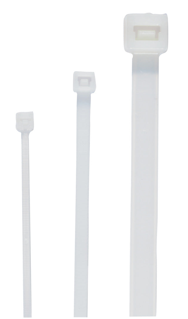CIMCO Kabelbinder, naturfarbig, B x L 2,5 x 20 0 mm, 100 Stück – 181363