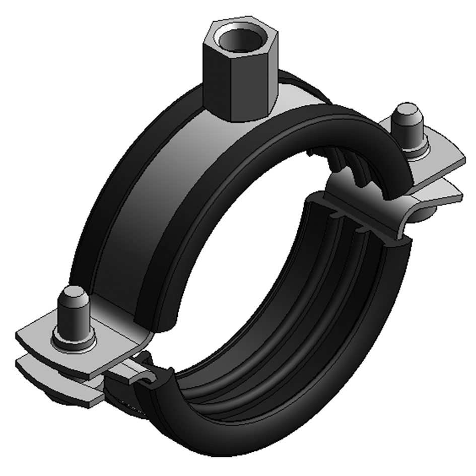 MEFA Rohrschelle Trabant 25x1.5, 76 - 83 mm M8/M10 TPE – 042677101