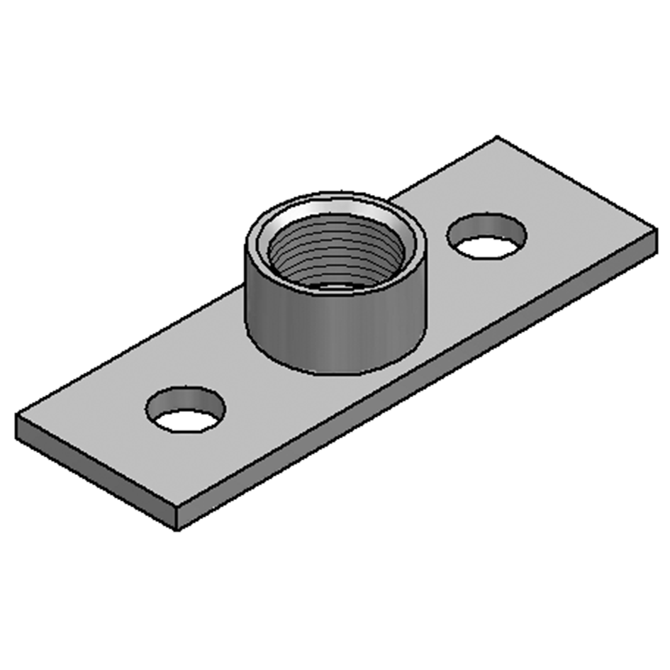 MEFA Grundplatte Typ V, Anschluss 1/2" Platte 120x40x5 mm – 0590586