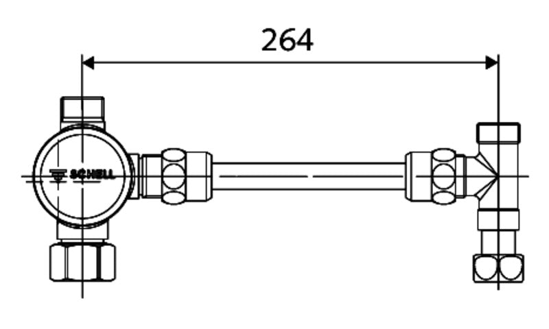 Alva Eckventil-Thermostat Set, Starre Ausführung - AQEVTS