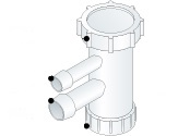 Alva Varia T-Stck 90 fr W„sche- trockner, d 10/14mm x 1", Weiá - AQARVARSS1E3