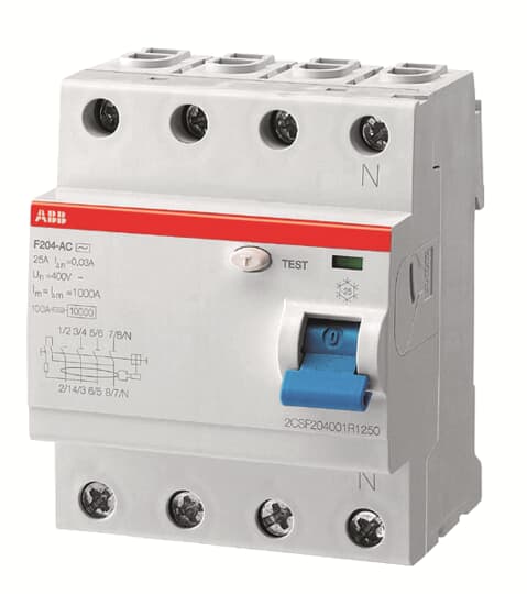 ABB FI-Schalter F204AS-40/0,1,selektiv 40A/4pol/100mA – 2CSF204201R2400