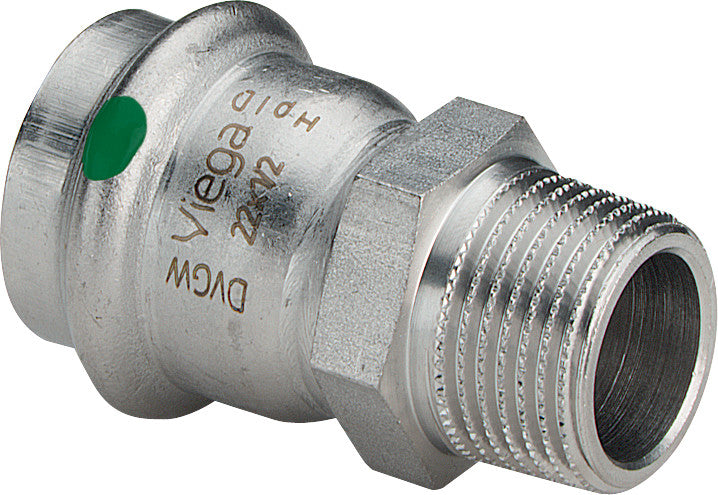 VIEGA Viega Übergangsst. mit SC Sanpress Inox 2311 in 28mm x R3/4, Edelstahl – 436 513