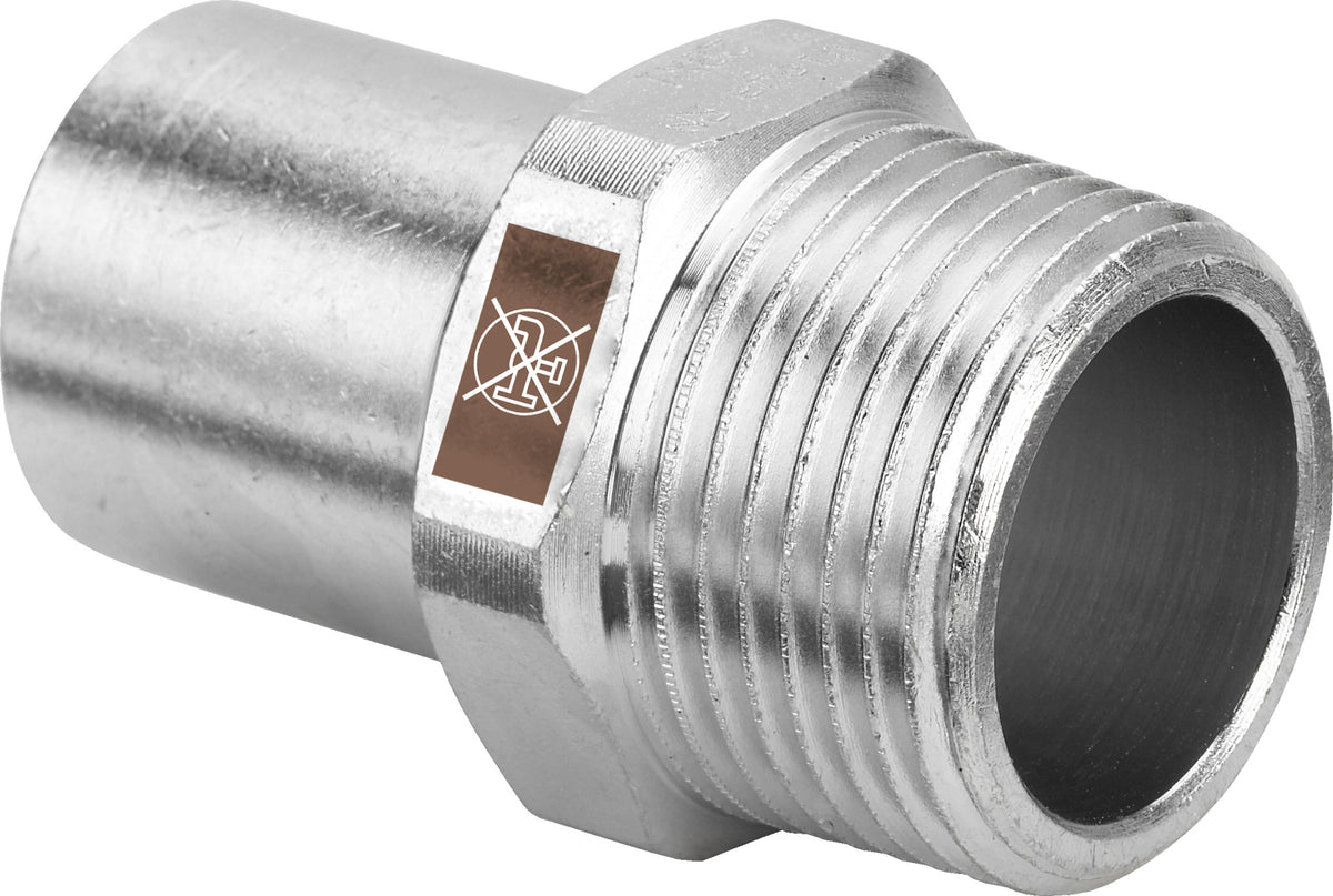 VIEGA Viega Einsteckstück Temponox 1711.1 in 18mmxR1/2 Stahl nichtrostend – 810 641