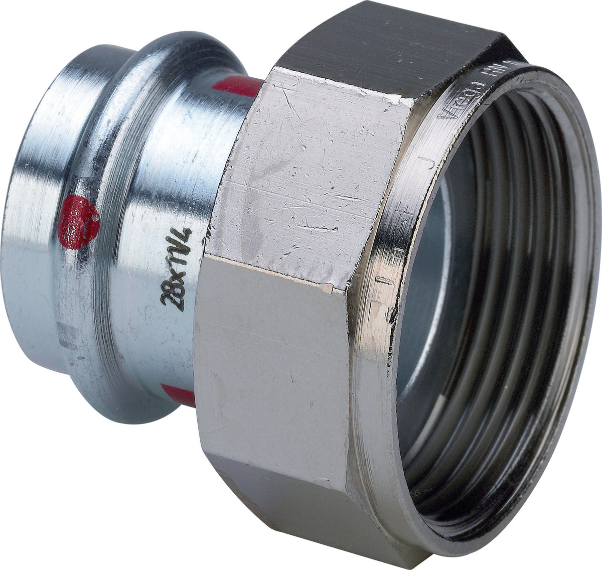 VIEGA Viega Verschraubung mit SC Prestabo 1163 in 28mm x G11/4 Stahl verzinkt – 559 205