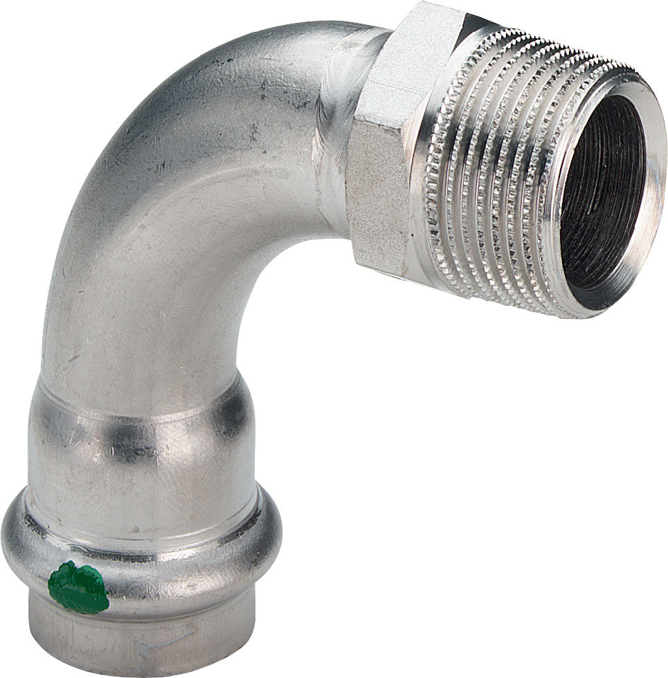 VIEGA Viega Bogen 90 Grad mit SC Sanpress Inox 2314 in 28mm x R1 Edelstahl – 436 933