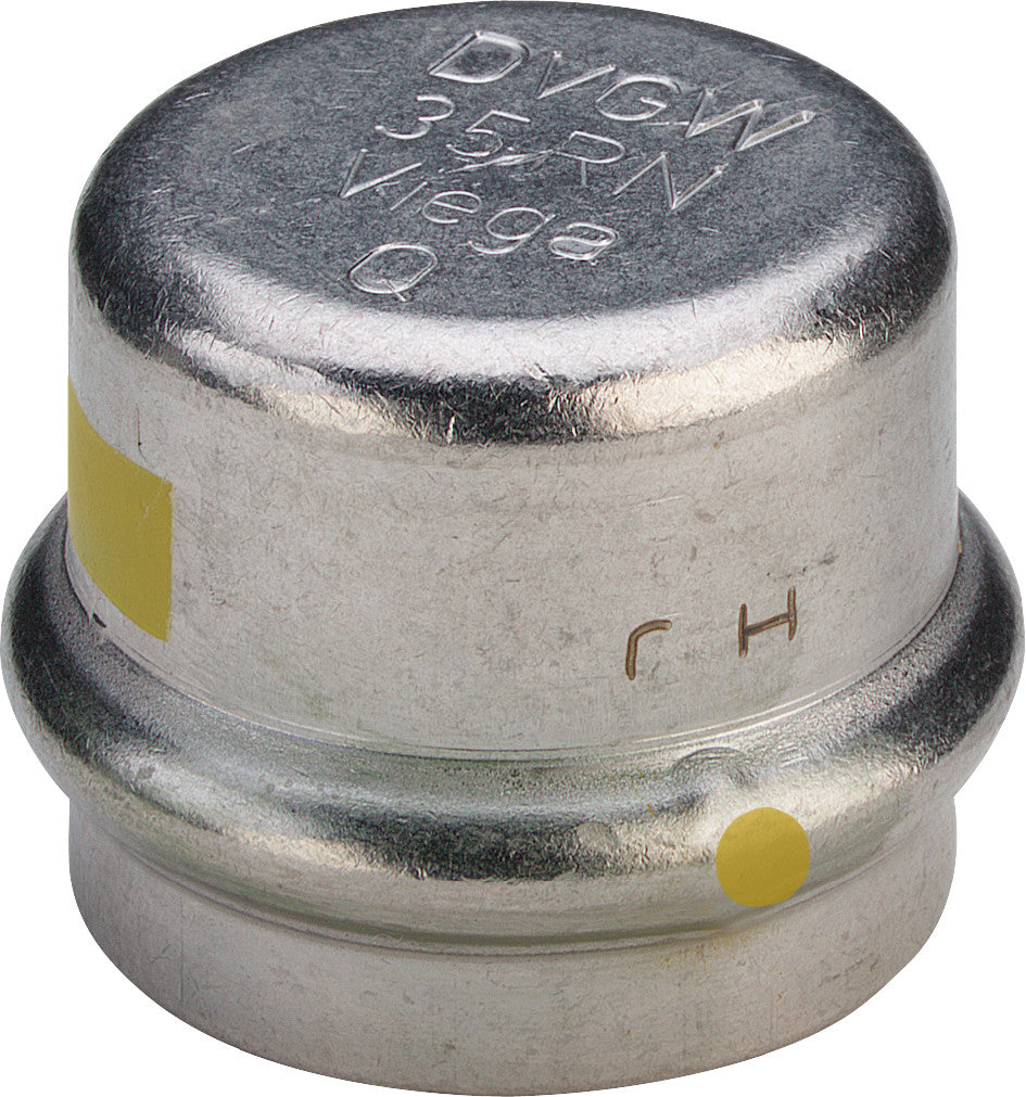 VIEGA Viega Verschlusskappe SC Sanpress Inox G 0256 für Gas in 22mm Edelstahl – 487 256