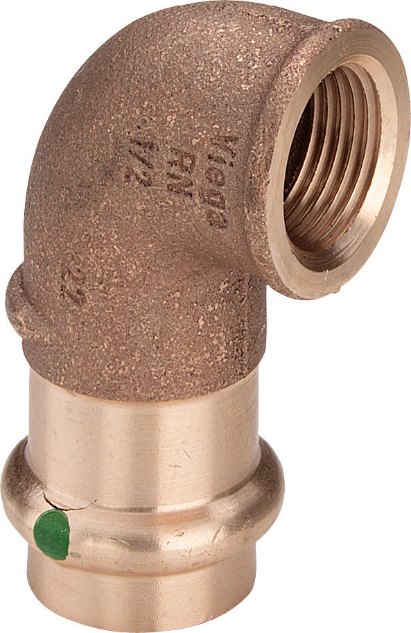 VIEGA Viega Winkel 90 Grad mit SC Sanpress 2214.2 in 42mm x Rp1 1/2 Siliziumbronze – 299 415