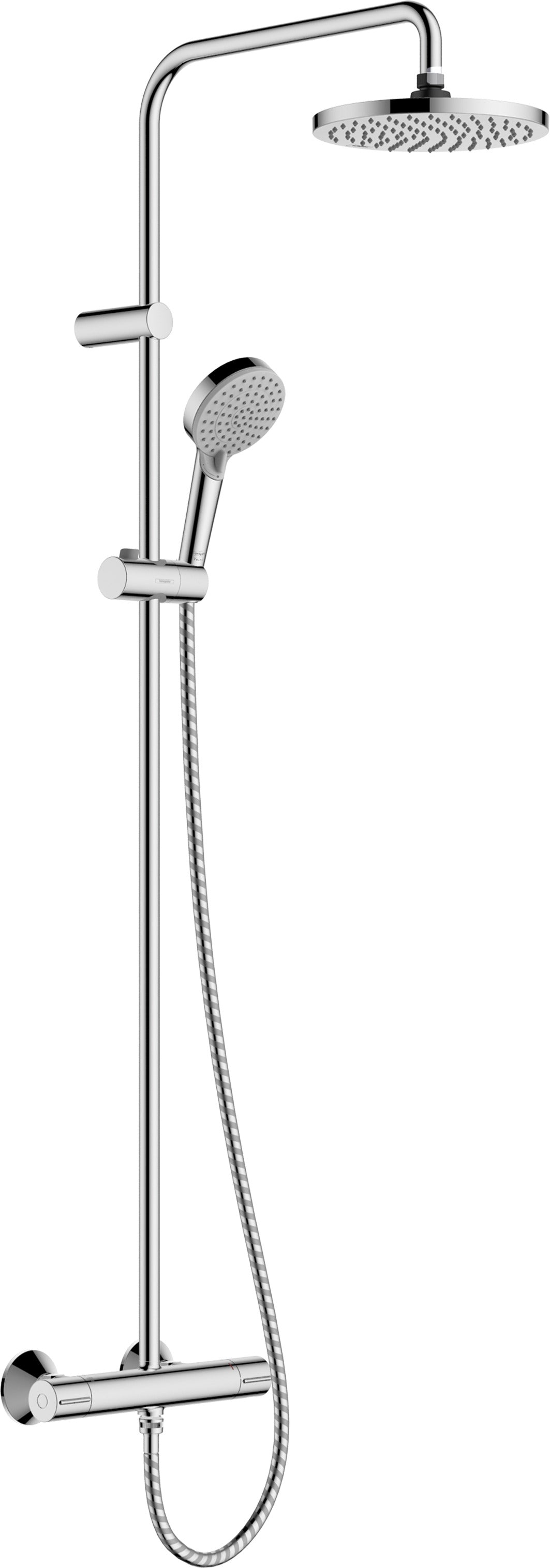 HANSGROHE HG Showerpipe 200 1jet Vernis Blend EcoSmart chrom mit Brausethermostat – 26089000