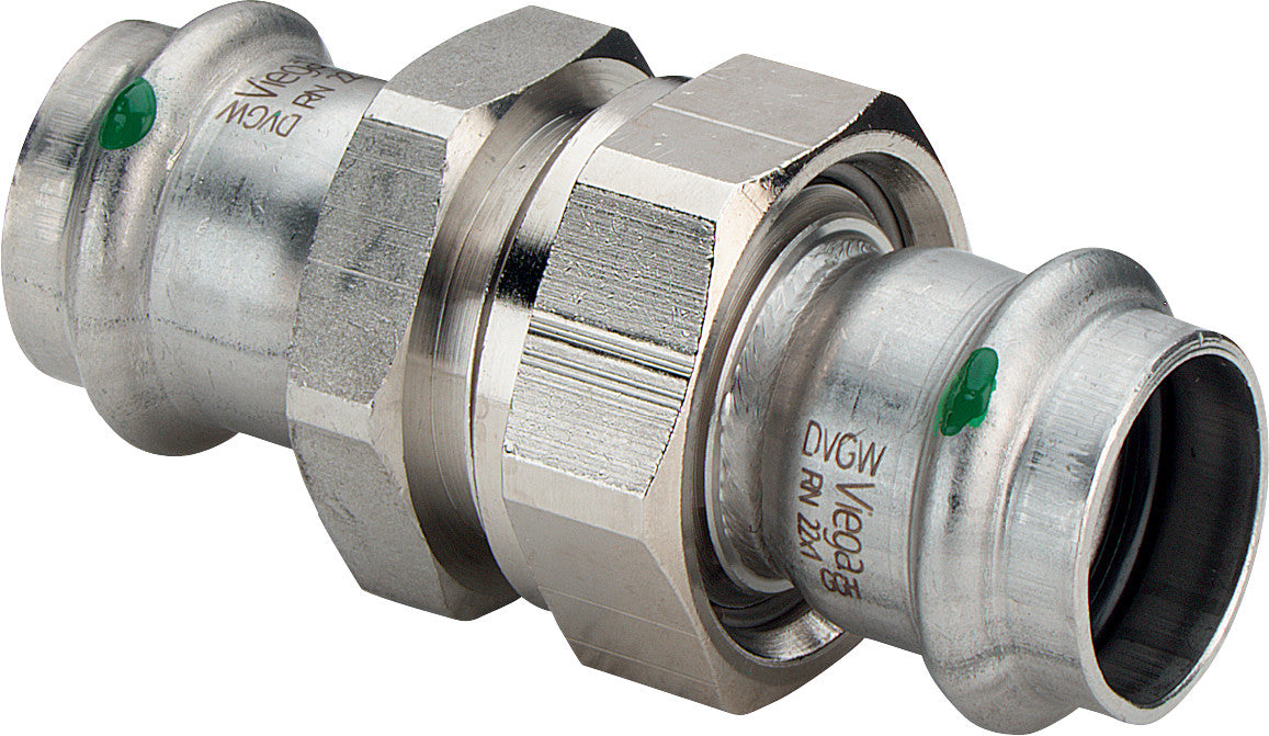 VIEGA Viega Verschraubung mit SC Sanpress Inox 2360 in 35mm Edelstahl – 437 428