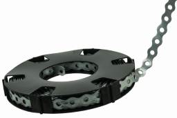 Alva Montageband / Lochband gewellt, 12x0.75 mm, 10m in PVC Kassette - MLB12GEW