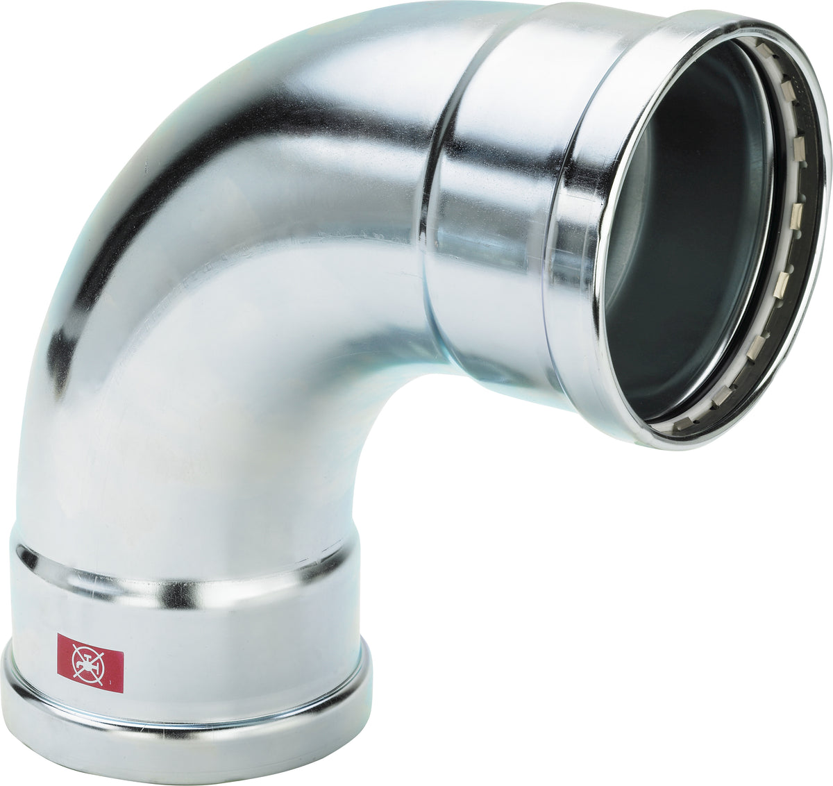 VIEGA Viega Bogen 90 Grad mit SC Prestabo 1116XL in 76,1mm Stahl verzinkt – 597 566