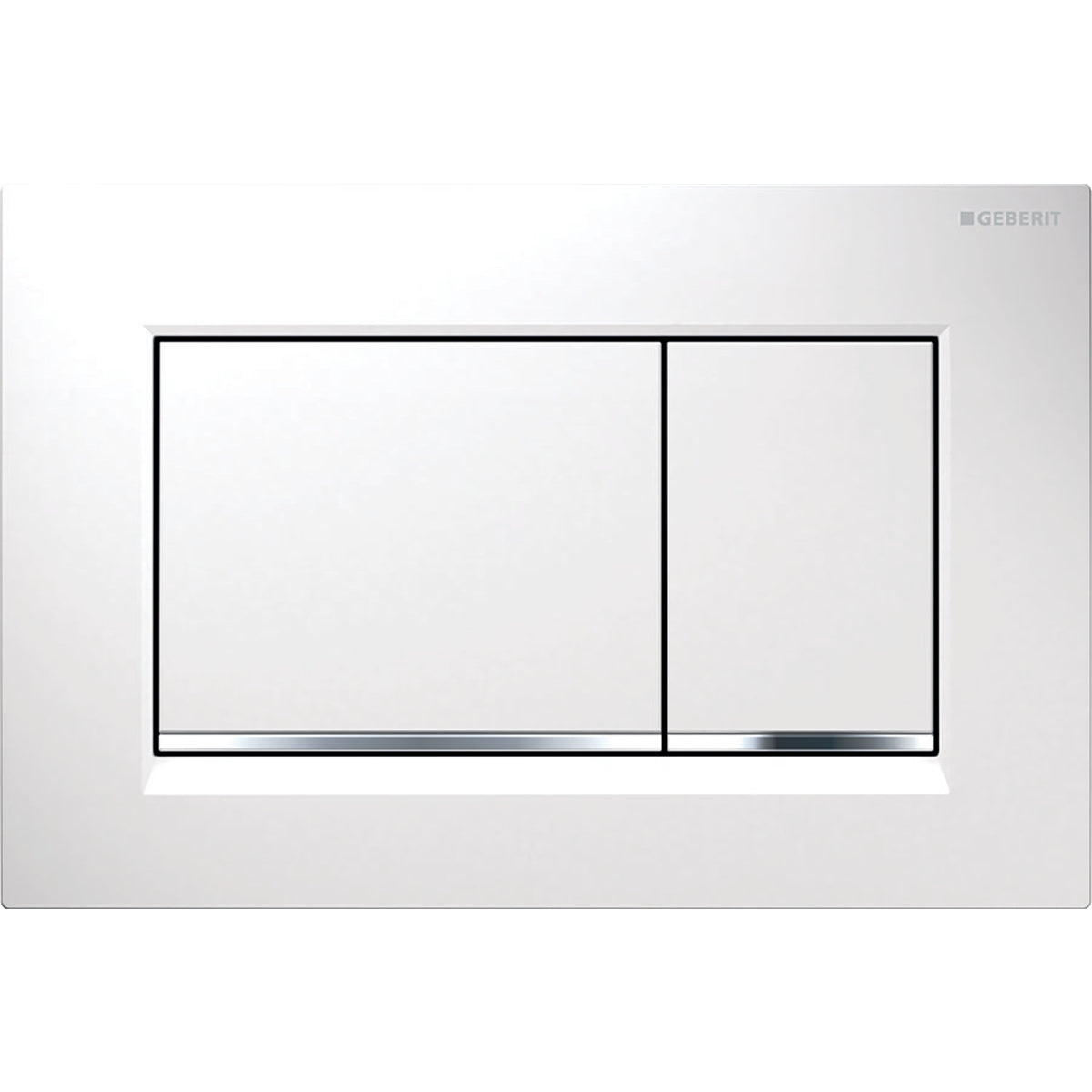 GEBERIT GE Betaetigungsplatte Sigma20 2-Mengen weiss-glanzchrom-weiss – 115.883.KJ.1