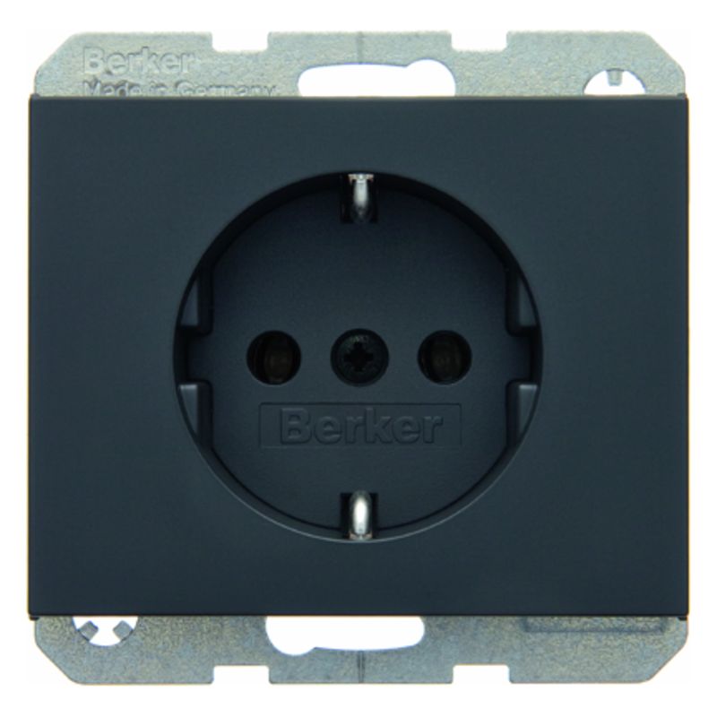 BERKER Steckdose Schuko K.1, anthrazit matt, la ckiert – 47157006