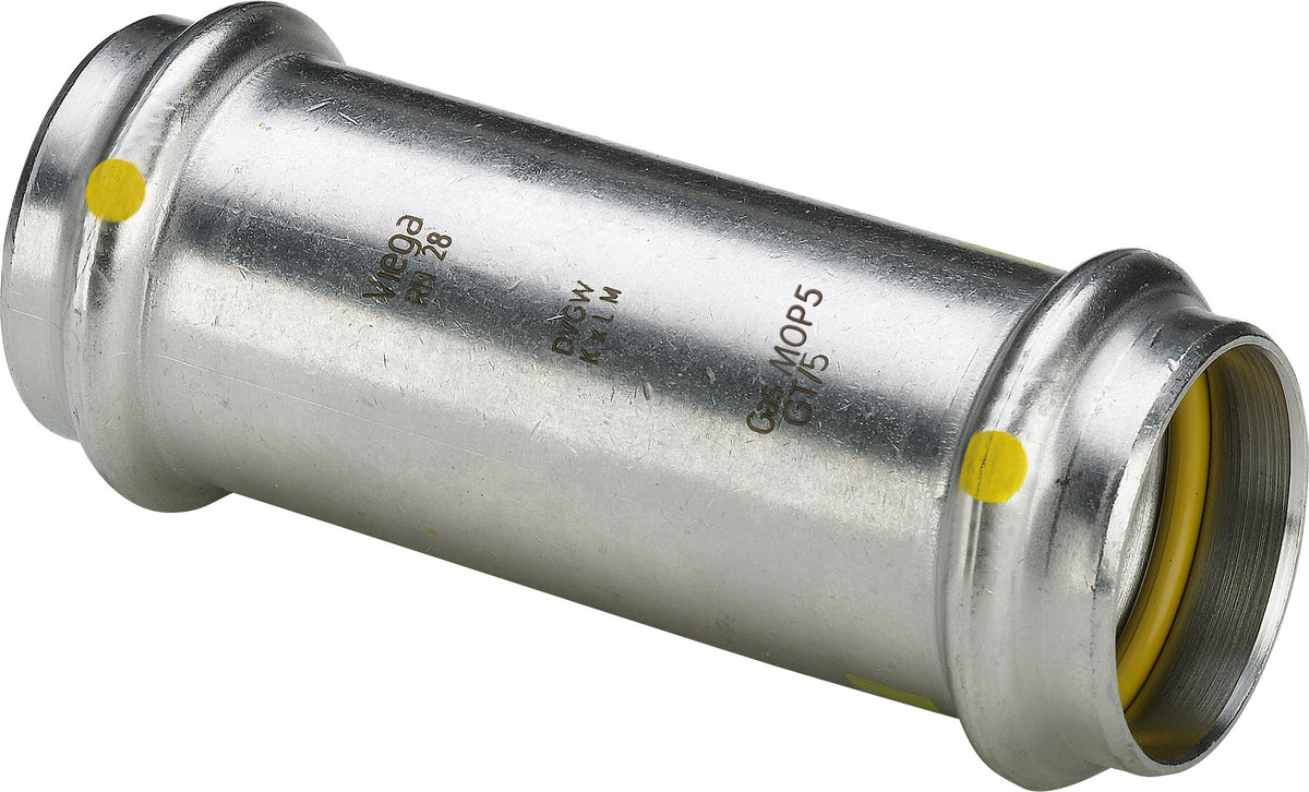 VIEGA Viega Schiebemuffe m. SC Sanpress Inox G 0215.5 für Gas in 22mm Edelstahl – 487 058