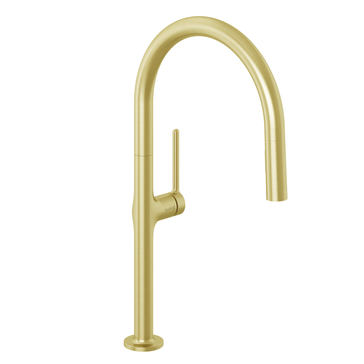 KLUDI KLUDI-REEF Spültisch-Einhandmischer herausz. Geschirrbrause Brushed Gold – 50851N075
