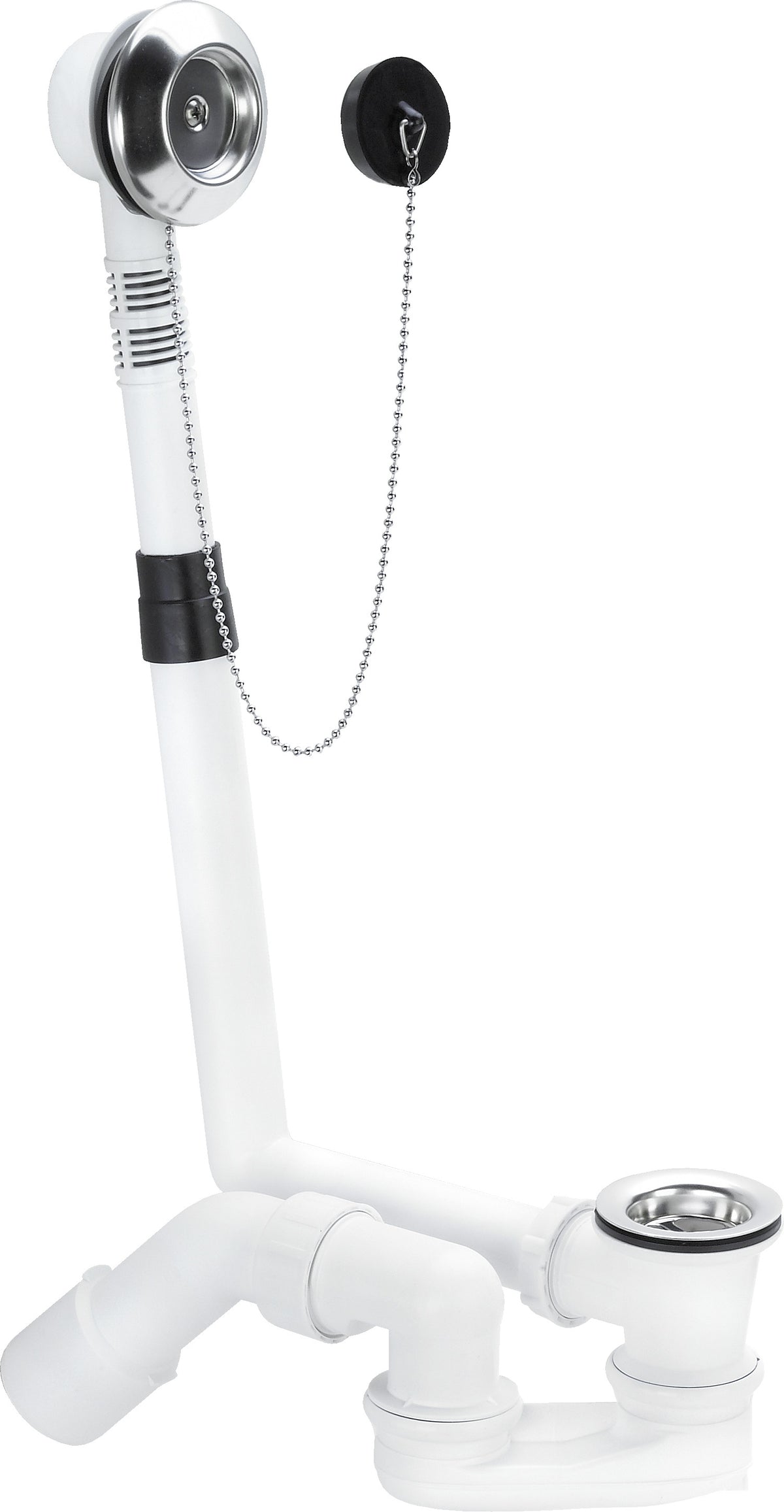 Alva Ab-/Überlauf Modell 6176.45 DN: 40/50 Badewanne Standard Ablaufbogen 45° für Badewanne mit Ablaufloch-Ø 52 - AQBWERAUMS