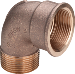 ALVA Bogen 90 Grad 3092 in R1 1/4 x Rp1 1/4 Rotguss