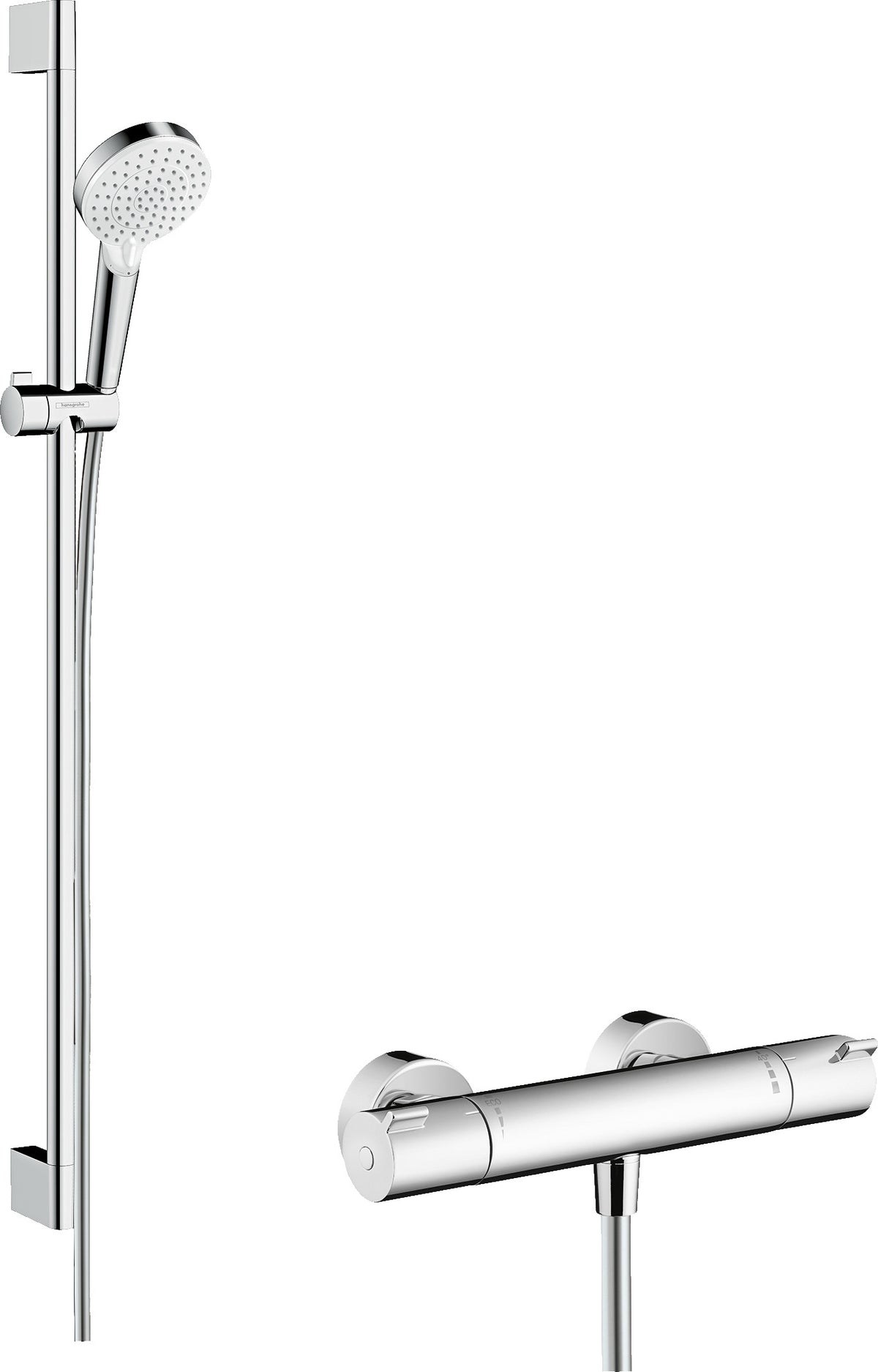 HANSGROHE HG Brausenkombi Crometta Vario/ Ecostat 1001 CL/Unica 900mm weiß/chrom – 27813400