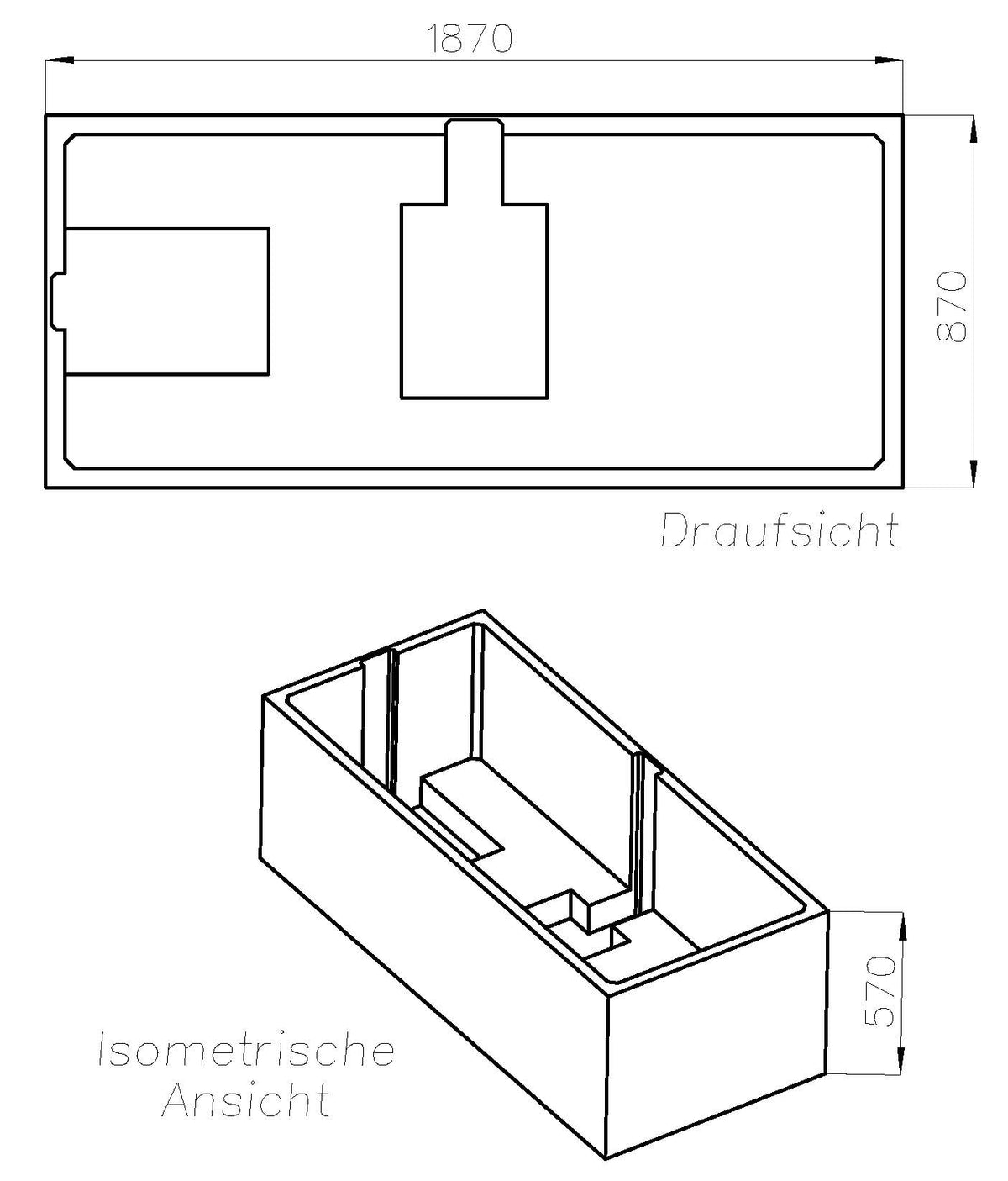 Alva Idea Träger für Wanne Duo AQBWIDDUO190, 190x90cm - AQTRIDDUO190.1