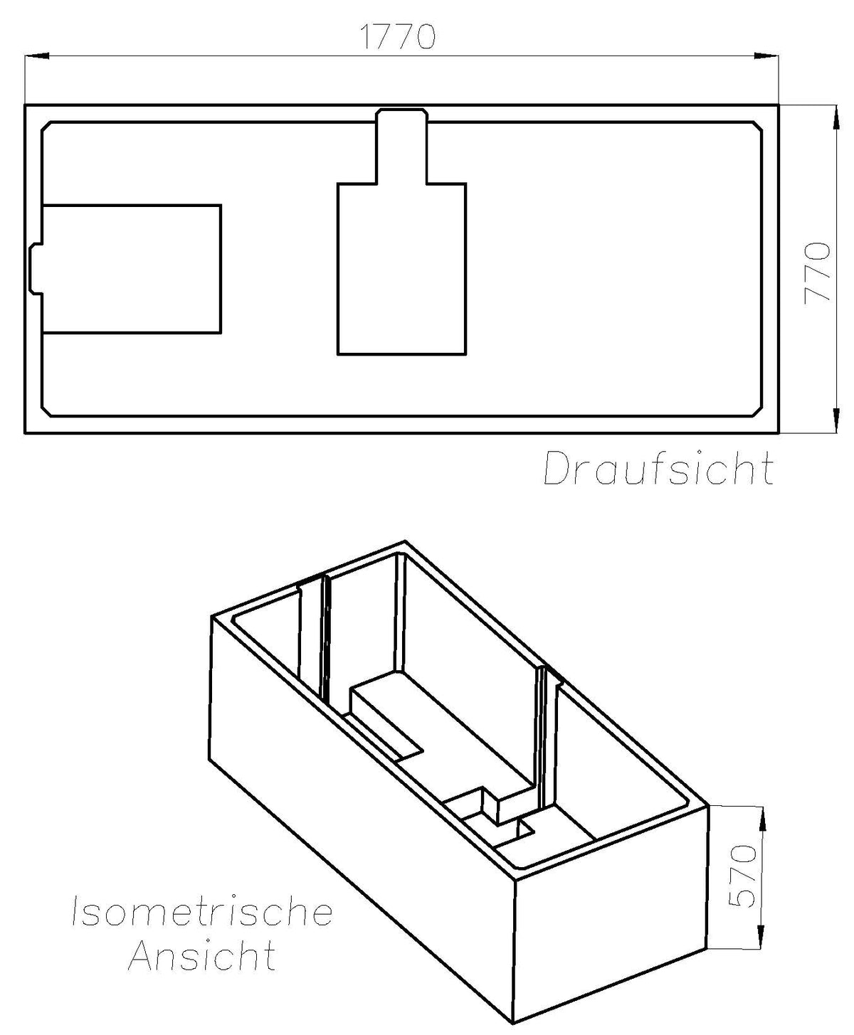 Alva Idea Träger für Wanne Duo AQBWIDDUOP180, 180x80cm - AQTRIDDUO180P1