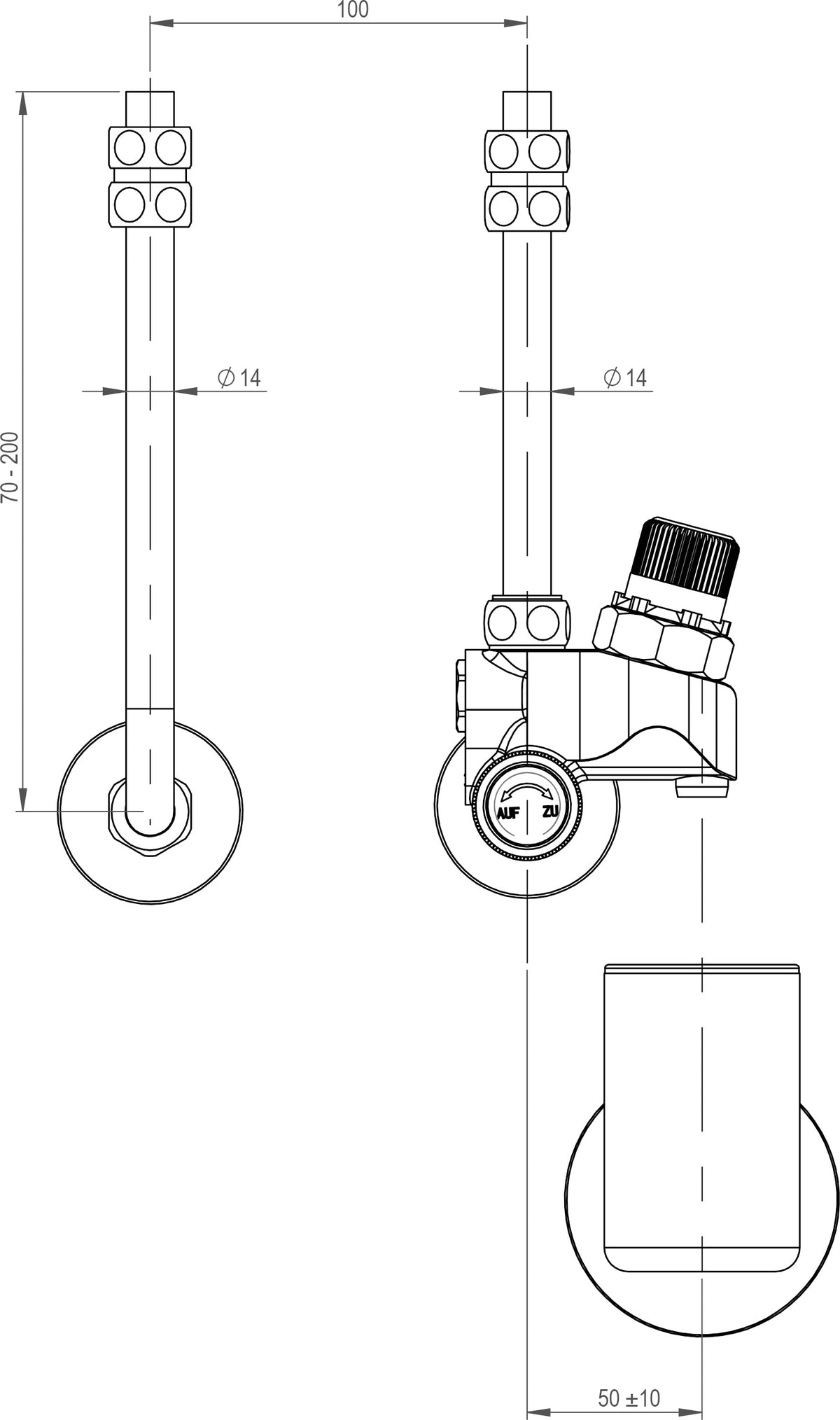 Alva Nova Speicheranschlussgar. 1/2" 6 bar, poliert, nickelfrei, Chrom - AQSPNOSAG2