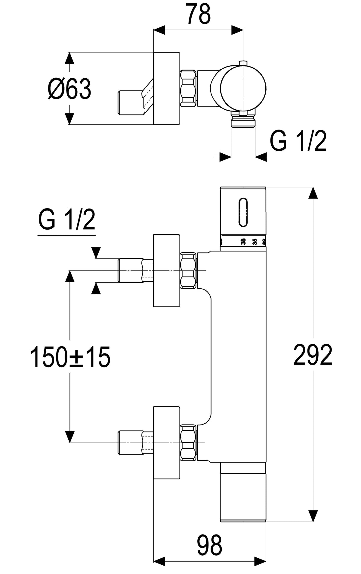 Alva Ora 1.0 Brausethermostat Chrom - AQARORTBT.1
