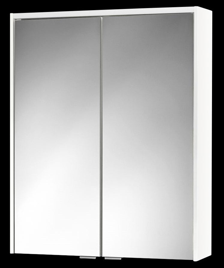 Alva Varia Spiegelschrank 60,4x73,4x14,7cm, LED-Lightstrip, Weiß - AQBMVASPS9