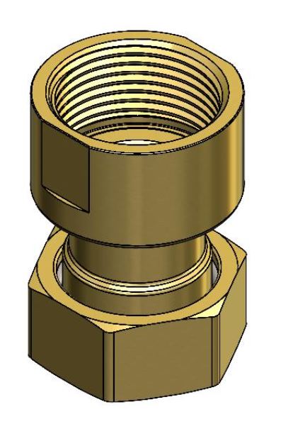 Alva Messing-Verschraubung 3/4" ÜM auf 3/4" IG - ALV3/4.3/4