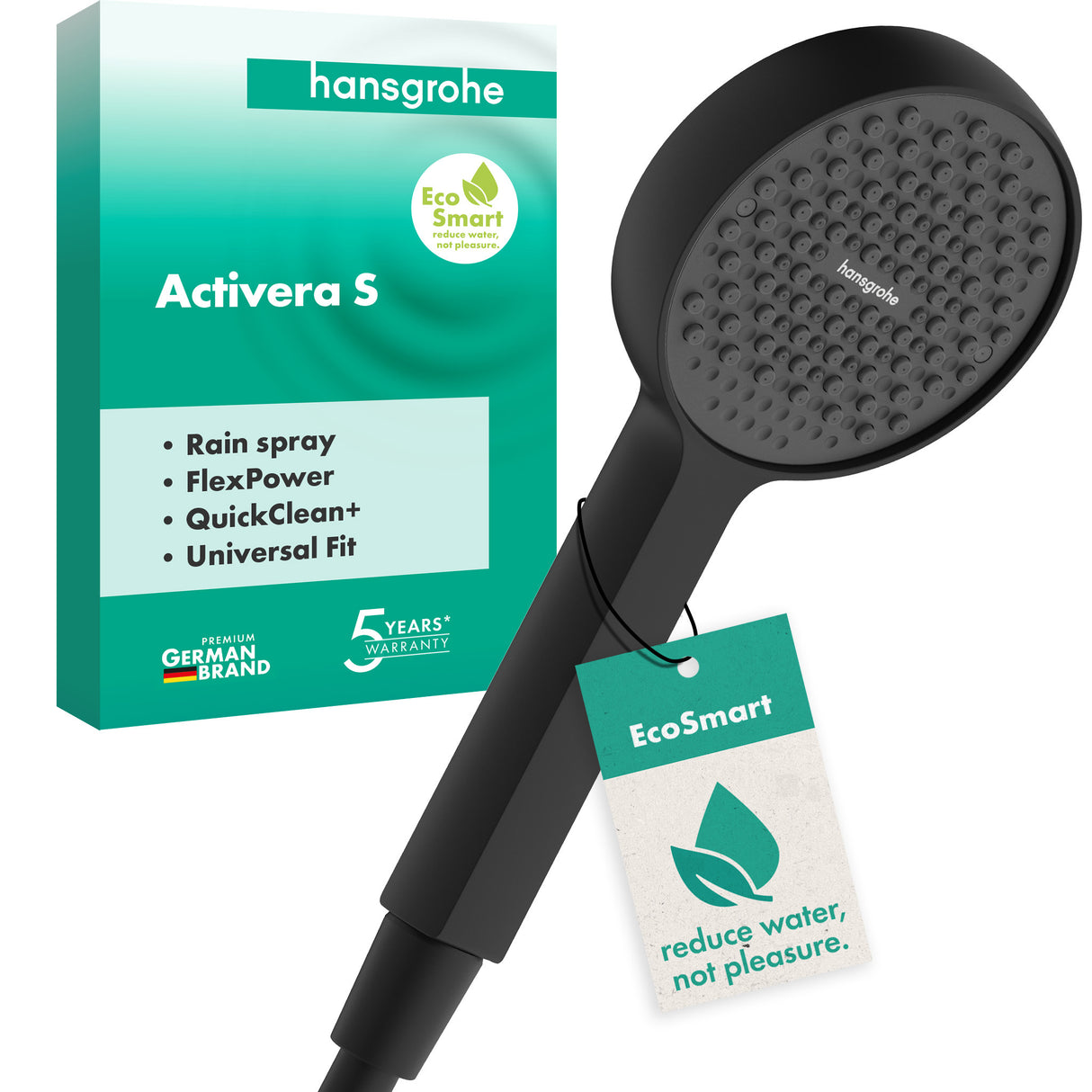 HANSGROHE HG Handbrause Activera S 95 1jet EcoSmart mattschwarz – 28031670
