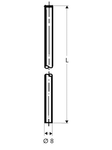 Alva Kupferrohr Ø 8 mm, 1000 mm, chrom - ACCU8-100