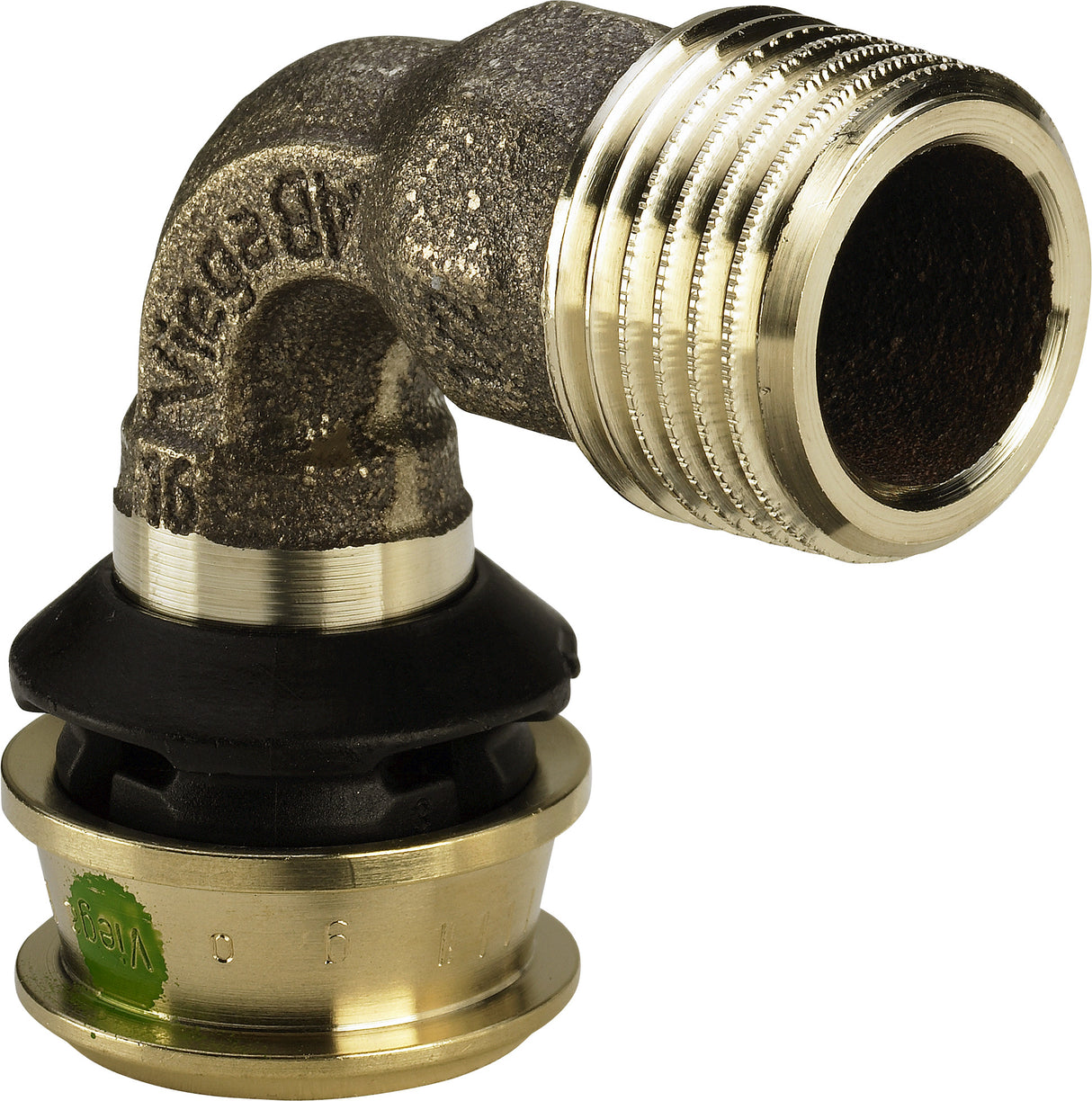 VIEGA Viega Bogen 90 Grad mit SC Raxofix 5314 in 16mm x R3/4 Siliziumbronze – 645 991