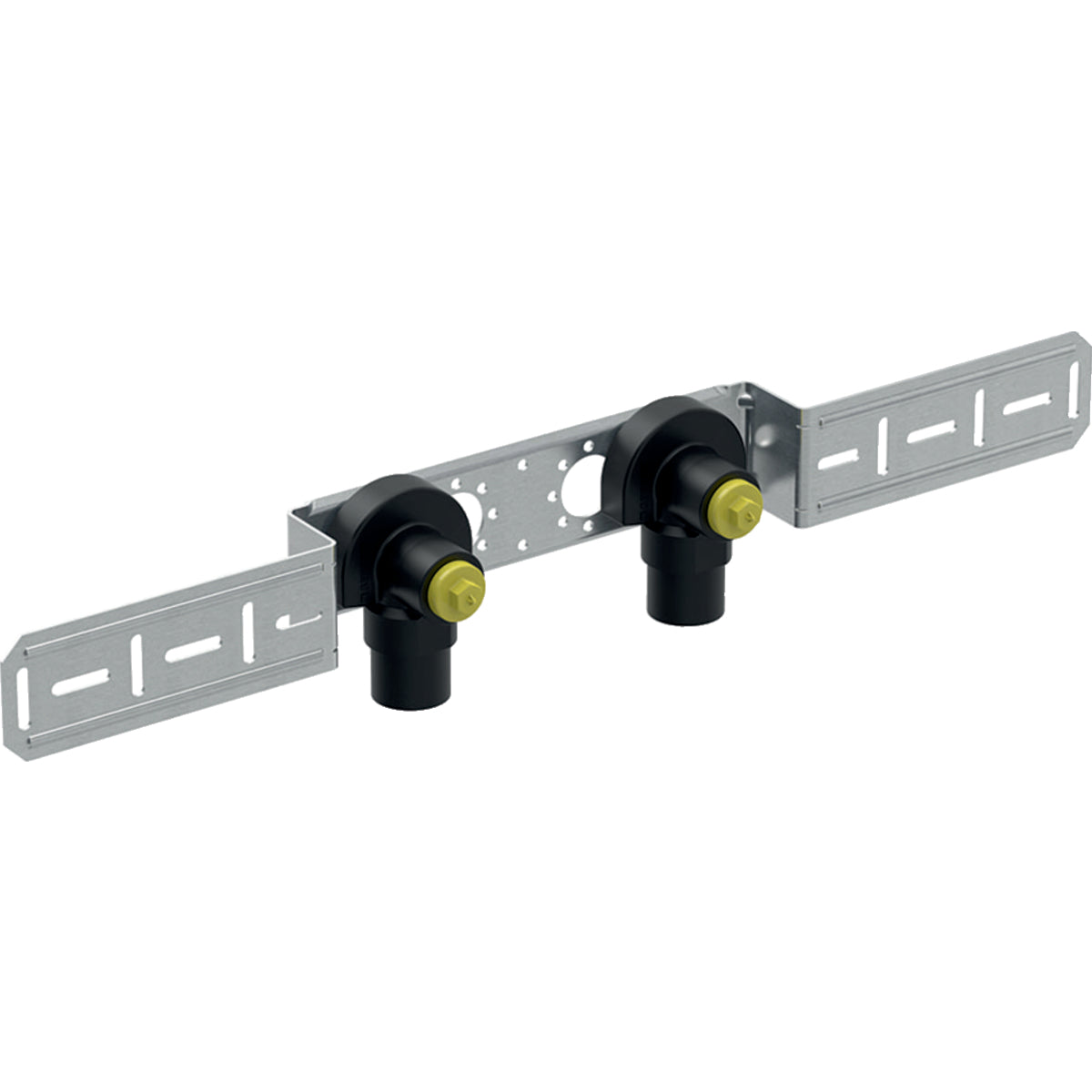 GEBERIT GE FlowFit AnWinkel-Set, vormont., ged. 2fach, abges. d20mm x Rp1/2 AD15,3cm RG+ – 619.651.00.1