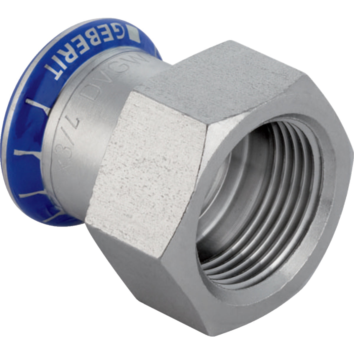 GEBERIT GE Mapress Edelstahl Uebergang d35mm x Rp6/4 – 31826